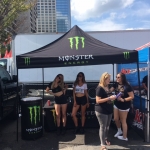 Grabbing a cold Monster!