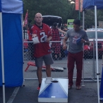 A highly competitive Corn Hole Game!